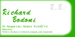 richard bodoni business card